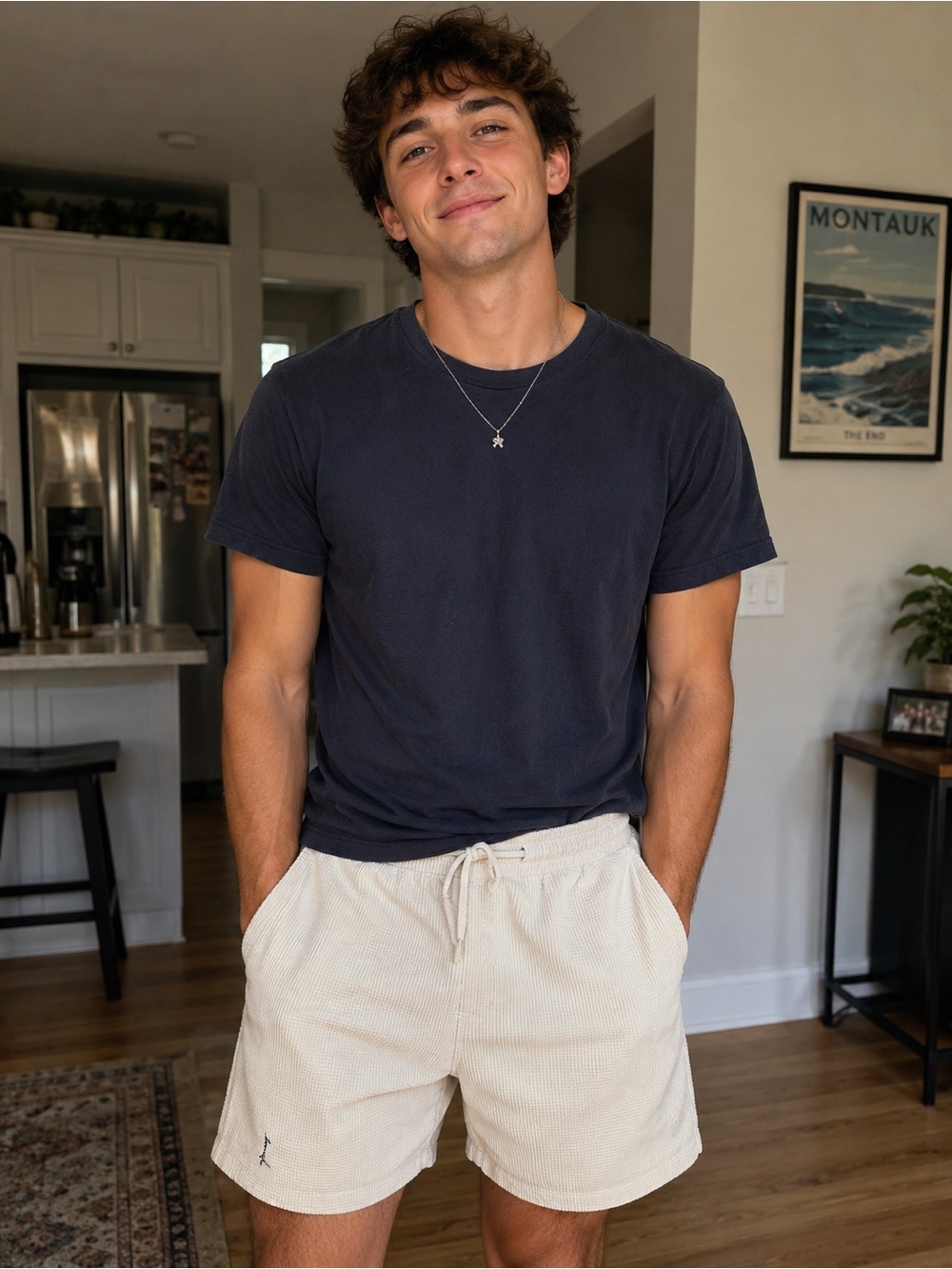 NWT Cream Drawstring corduroy Shorts